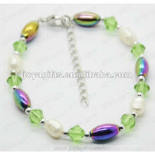 Fashion 2012 Joya Hematite Rainbow Beads Anklet